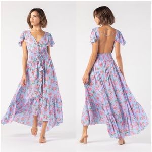 Tiare Hawaii New Moon Maxi - Blue Bouquet- O/S